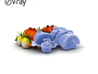 Sushi Platter D Model Pack for Realistic Rendering Low-poly 3D model