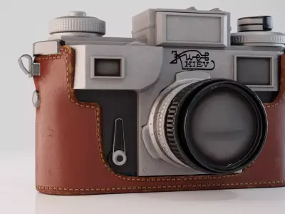 Vintage Camera KIEV4A PBR Game Ready VR  AR  low-poly  3d model Low-poly 3D model