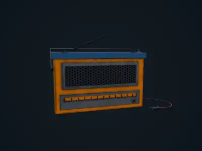 Stylized Radio Low-poly 3D model