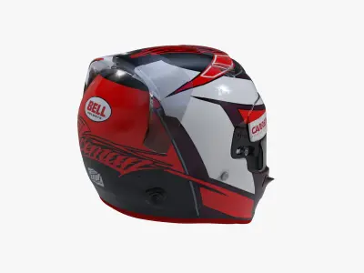 Raikkonen helmet 2019 Low-poly 3D model
