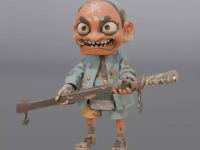 japanese blacksmith 3D model