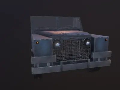 Jeep wrangler TRE4 game Tomb Raider 4 Low-poly 3D model