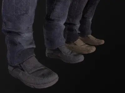 Stalker like bandit pants and boots for DayZ engine Free low-poly 3D model