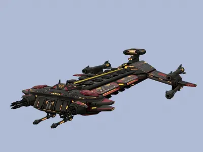 Spaceship Lok Low-poly 3D model