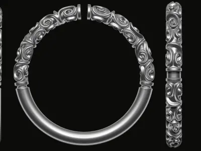 Patterned Rings 3D print model purchase