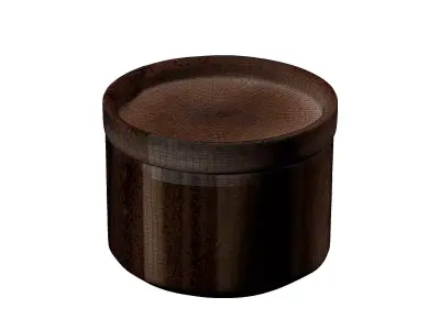 Dille Kamille - wooden box round 01 3D model