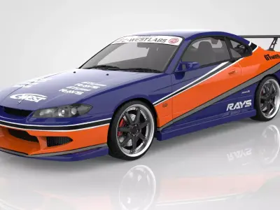 Nissan Silvia S15 Tokyo Drift 3D model