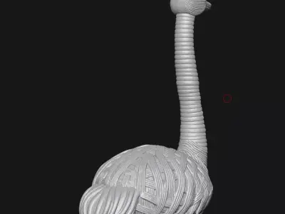 Ostrich 3D print model