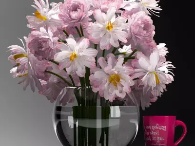 Flower Vase Set 3D model