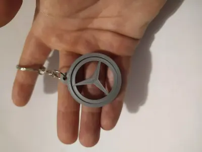 Mercedes Spinning Keychain 3D print model