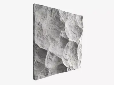 458-RockPanel piece of rock on wall 3D model