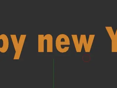 HAPPY NEW YEAR  3D print model