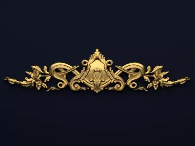 Classic decor ornament v-3D model 39 3D model