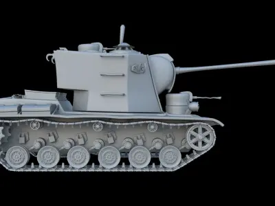 Tank KV-5 - Cartoon version 3D model