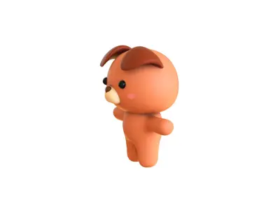 Character001 Chubby Bear Low-poly 3D model
