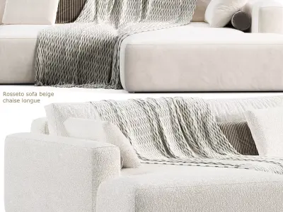 Rosseto chaise longue Sofa  3D model