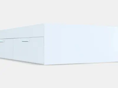 BRIMNES Bed frame with storage 6 1 3D model