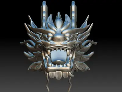 3D printing Dragon Head model STL Golden Dragon decoration  3D print model
