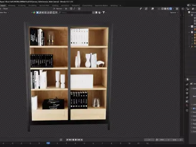 Cabinet with decor 3D model