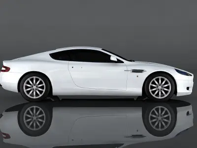 Aston Martin DB9 Low-poly 3D model