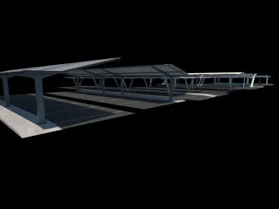 Parking Sunscreen Low-poly 3D model