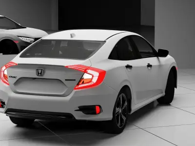 Realistic Honda Civic 2020 3D model