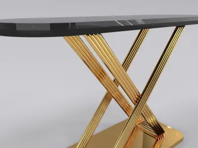Luxury console table with leg pipa  3D model