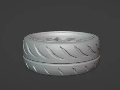 WORK CR2P  scalable and printable rims 3D print model