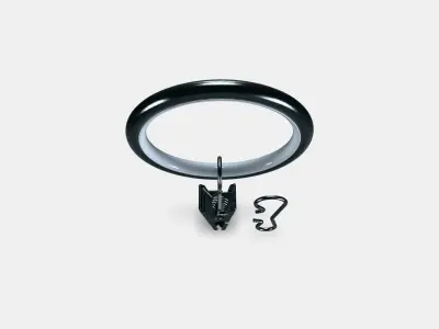 SYRLIG Curtain ring with clip and hook 4 Low-poly 3D model