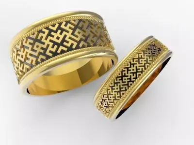wedding rings 3D print model buy