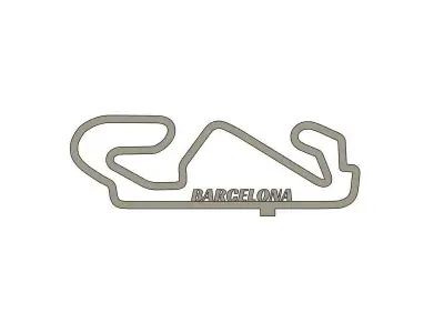 Barcelona F1 Racing Track 2025 3D print model