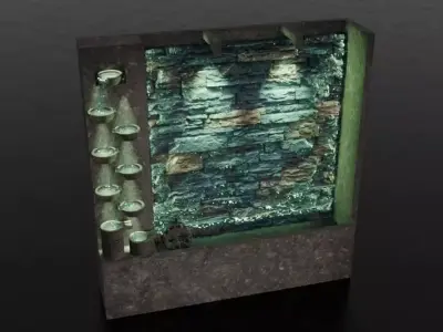 Decoration water fountain 3D model