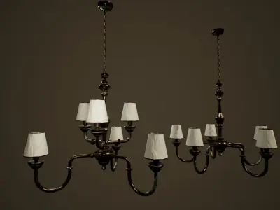 Antique Chandelier - PBR Game Ready Low-poly 3D model