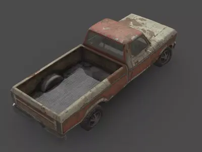 Abandoned Car - Ford F150 Classic Low-poly 3D model