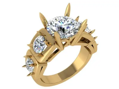 Round Cut Ring 3489 3D print model