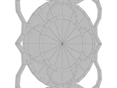 Silver Swirl Mirror ZPCD1811 3D model