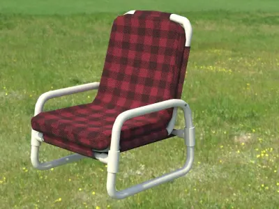 Garden Chair Low-poly 3D model