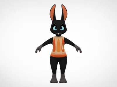 Rabbit Cole Low-poly 3D model