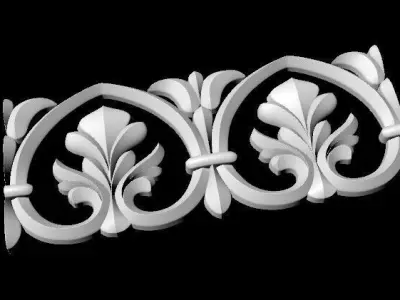 Central decor ornament for furniture 3D model 227