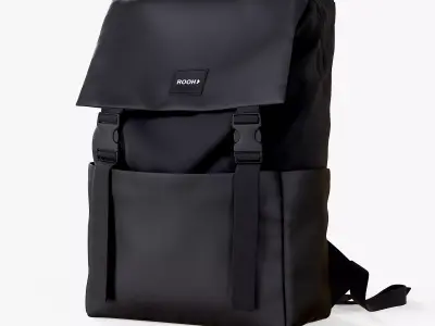 Backpack Rooh Black Low-poly 3D model