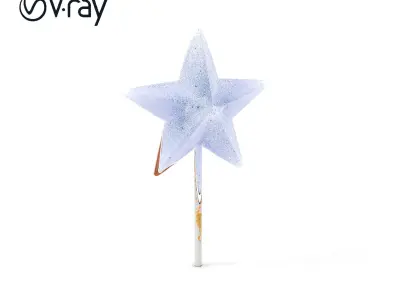 Rustic Star Ornament Model Pack Low-poly 3D model