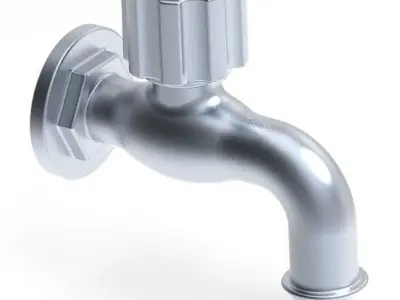 Stylish Washing Machine Tap 3D print model