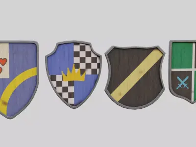 Coat Of Arms Collection 3 Low-poly 3D model