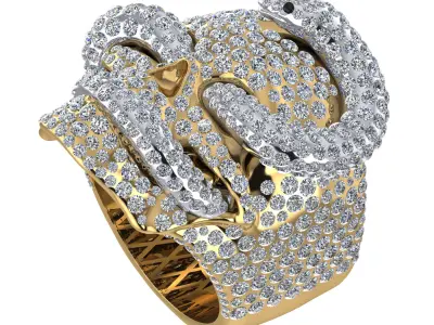 skull ring pendant 3D print model 3D print model