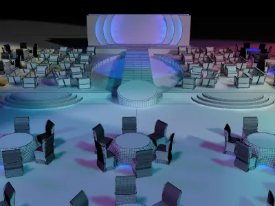 Event Exhibition Setup show presentation display  a81 3D model