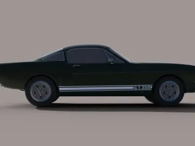 Mustang shelby 1966 GT350 3D model