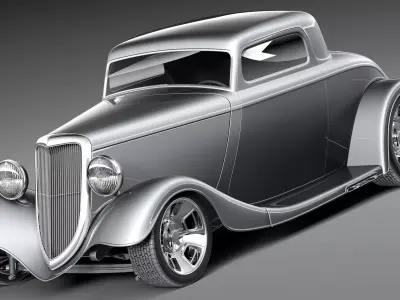 F34 Full Fender Coupe Street Rod 3D model