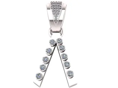 double bar pendant 3D print model