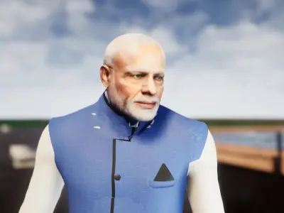 President Mod of India 3D Unreal Engine 4-coolgames 3D model