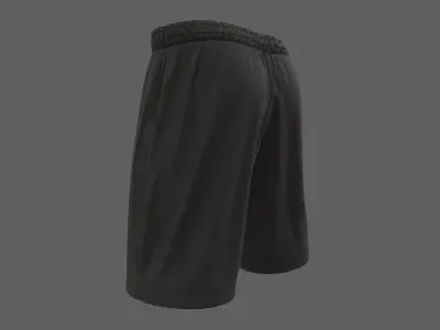 Black shorts Low-poly 3D model